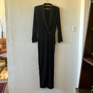 Black Vintage long sleeve jump suit.